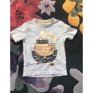 Tu boutique t-shirt 2T‎ ahoy pirate birds on ship lift flap